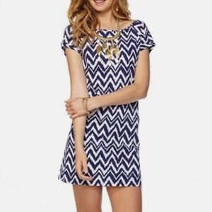 Lilly Pulitzer Chevron Palmer Mini Dress, Size S